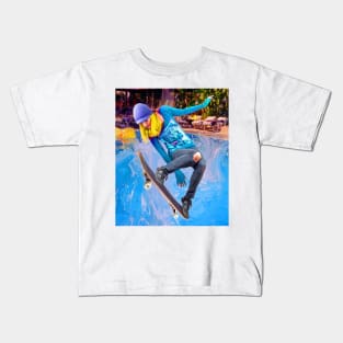 Skateboarding on Water Kids T-Shirt